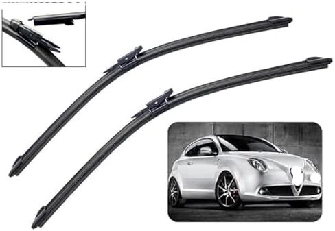 HYFJM لـ Alfa Romeo for MiTo ممسحة زجاج أمامي للمحركات العامة متعددة الوظائف شريط مطاطي مزدوج ممسحة بالجملة 2021 2020 2008 (4 قطعة)(لـ ALFA Romeo_for MITO (2008-2021)/2 قطعة) in Saudi Arabia