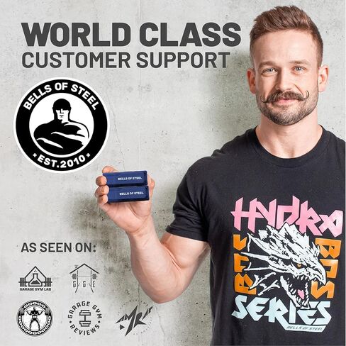 Magnetic Barbell Collars [Bells of Steel] Premium Weight Bar Clamps | Quick Release Barbell Clips, Olympic Barbell Clamps | Rubberized Gym Clips for Weightlifting Bar, Pair, Black in Kuwait