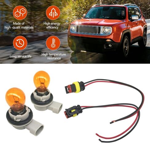 2Pcs DRL Turn Signal Lamp Bulb and Socket Holder with Wire Harness Fit for Renegade 2014 2015 2016 2017 2018 2019 2020 2021, Daytime Running Light Bulb in Saudi Arabia