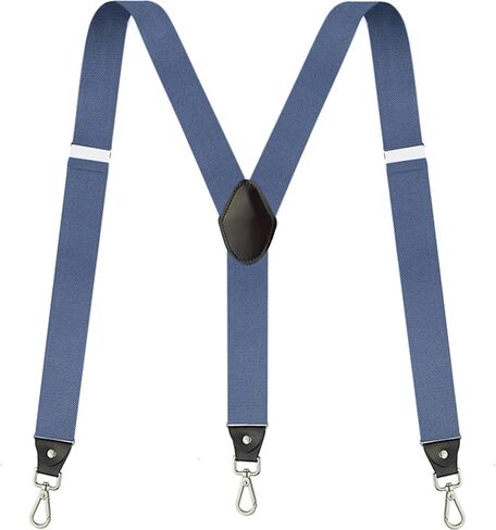 Vauhse Delicated Suspenders for Men, Adjustable Suspenders with Elastic Straps Y-Back Construction Heavy Duty for Work Black in Saudi Arabia