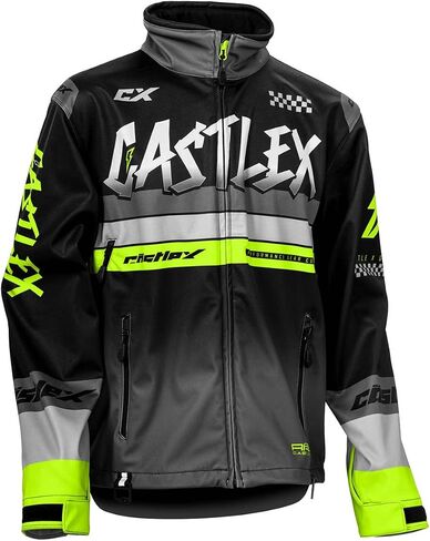 Castle X Men's R24 Race Jacket (Black/Hi-Vis/Charcoal - X-Large) in Saudi Arabia