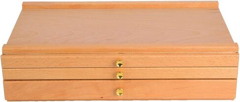3 Layer Drawer Drawing Tool Pigment Painting Accessory Tool Box Beech Wood in Saudi Arabia