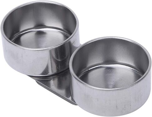لوحة فنية مزدوجة من الفولاذ المقاوم للصدأ وعاء بمشبك حاوية كبيرة للرسم الزيتي مع غطاء للفنانين الرسامين من الفولاذ المقاوم للصدأ 4.3 × 2 × 9 سم in Saudi Arabia