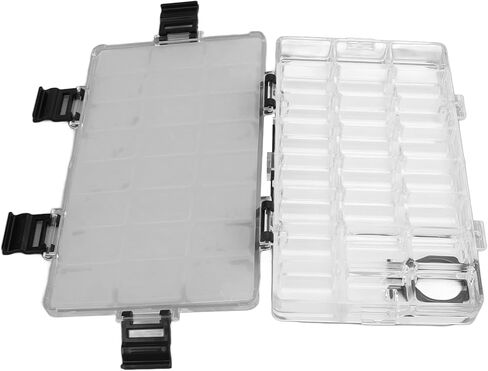 Watercolor Palettes Box 24 Grids U Shape Large Capacity Plastic Paint Box with 6 Airtight Locks for Art Classroom and Outdoor Painting in Saudi Arabia