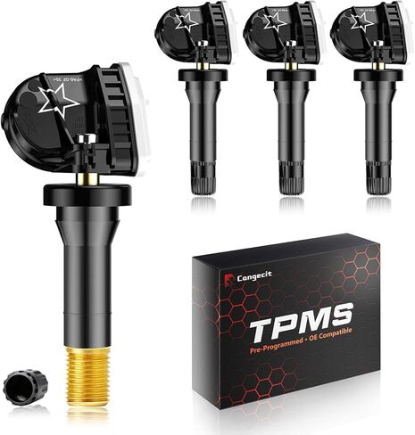 TPMS مبرمج مسبقًا 315 ميجا هرتز، مستشعر ضغط الإطارات مناسب لسيارة Chevy Silverado (2007-2019)/Equinox(2007-2022)، Cadillac Escalade (2007-2020)، GMC Terrain(2010-2020)/Sierra(2007-2019) (4 قطع) in Kuwait
