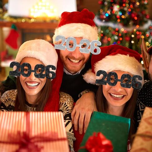 Kanayu 6 Pcs 2024 Glasses New Years Glasses 2024 New Years Eve Glasses Funny Glitter Number Eyeglasses Photo Props Party Sunglasses for Kids Adults New Years Party Supplies Grad Celebration Favor in Saudi Arabia