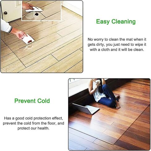 Transparent Plastic Carpet Protector Area Rugs Waterproof Heavy Duty Clear PVC Floor Protector Mat for Furniture/Chairs/Pets, 1.5mm Thick Pile, Can Be Cut - 70cm/90cm/110cm/130cm Wide ( Size : 130x250 in Saudi Arabia