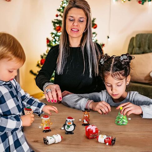 8 عبوات من ألعاب الريح في عيد الميلاد، ألعاب متنوعة على مدار الساعة، ألعاب الريح في عيد الميلاد، تشكيلات صغيرة من ألعاب المشي والقفز، حشو حقيبة جودي، هدايا حفلات الكريسماس للأطفال الأولاد والبنات (النوع ب) in Kuwait