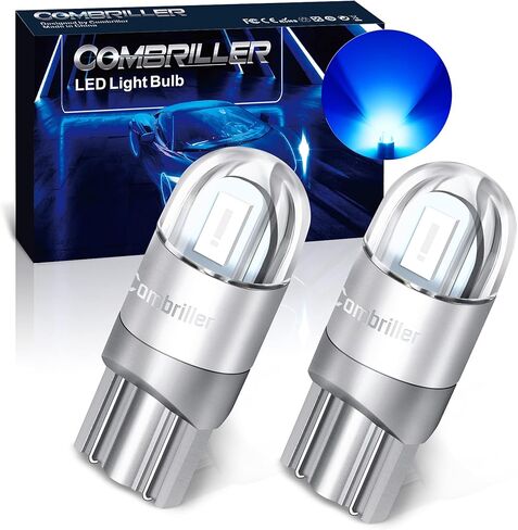 Combriller 194 LED Bulb White 168 LED Bulb Super Bright T10 175 2825 W5W Bulb for Car Dome Map Door Courtesy License Plate Lights CANBUS Error Free, Pack of 2 in Saudi Arabia