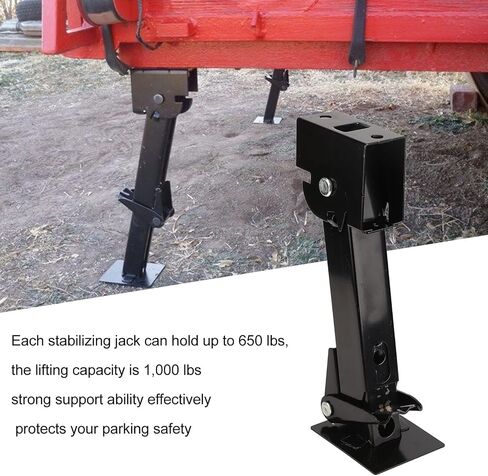 Stabilizer Jack, Utility_Jack, 650Lbs Load Capacity, Adjustable 290-455mm, for Trailer, Motorcycle, RV, Campervan( in Saudi Arabia
