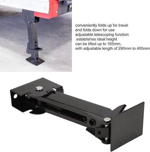 Stabiliser Trolley Jack, Foldable Trailer Stabiliser Jack, 650 lbs Supports 1000 Lbs Lifting Capacity, Telescopic, Adjustable, Downward Swivel Supports( in Saudi Arabia