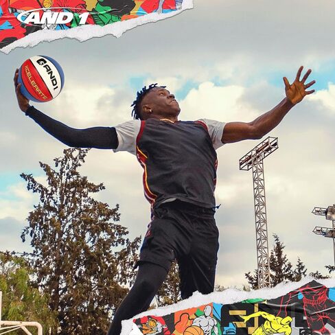 AND1 Xcelerate Rubber Basketball: Official Regulation Size 7 (29.5") Streetball, Made for Indoor/Outdoor Games in Saudi Arabia