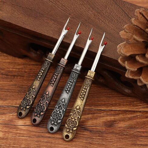 1PC Seam Ripper with Brass Handle, Sharp Steel Blade Stitch Unpicker Thread Remover for Sewing, Embroidery, Garment Repair, Golden in Saudi Arabia