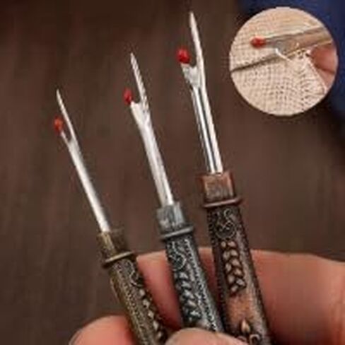 1PC Seam Ripper with Brass Handle, Sharp Steel Blade Stitch Unpicker Thread Remover for Sewing, Embroidery, Garment Repair, Golden in Saudi Arabia