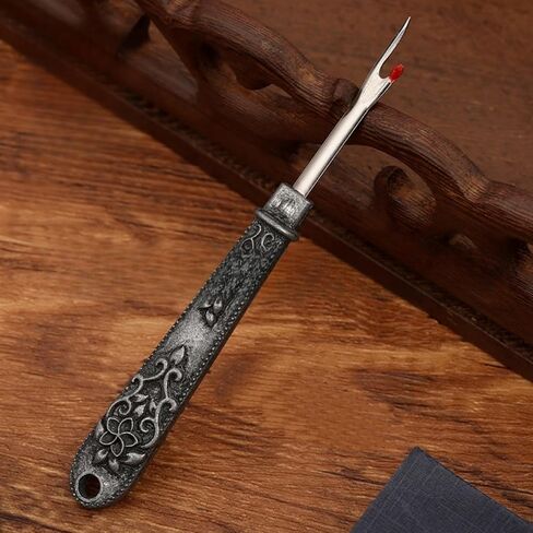 1PC Seam Ripper with Brass Handle, Sharp Steel Blade Stitch Unpicker Thread Remover for Sewing, Embroidery, Garment Repair, Golden in Saudi Arabia