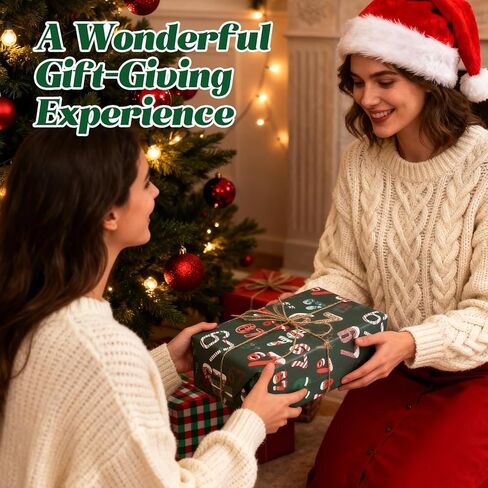 67 ورق تغليف، 67 ميمي غلاف هدايا عيد الميلاد، 6 7 ورق تغليف، لفة ورق تغليف ميمي عيد الميلاد، فريدة من نوعها 6 7 أوراق تغليف احتفالية لعيد الميلاد 6 7 لفات ورق تغليف هدايا عيد الميلاد (أخضر 19 * 36 بوصة + 2 حبال قنب) in Kuwait