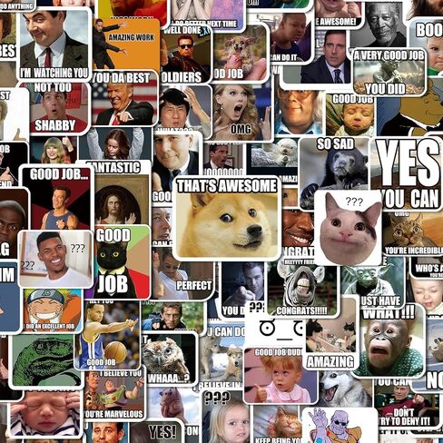 300PCS Meme Stickers, Meme Stickers for Teacher, Funny Meme Stickers for Laptop, Phone, All Ages Students Grading in Kuwait