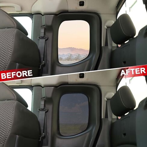 ستائر النوافذ الجانبية الخلفية متوافقة مع Nissan Frontier 2013-2021، شاشات النوافذ الجانبية الشبكية للنوافذ الجانبية تحجب الأشعة فوق البنفسجية تحافظ على ملحقات السيارة باردة (قطعتان من النافذة الجانبية الخلفية) in Kuwait