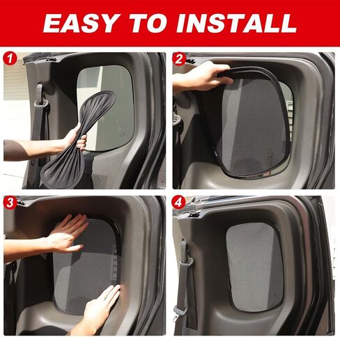 ستائر النوافذ الجانبية الخلفية متوافقة مع Nissan Frontier 2013-2021، شاشات النوافذ الجانبية الشبكية للنوافذ الجانبية تحجب الأشعة فوق البنفسجية تحافظ على ملحقات السيارة باردة (قطعتان من النافذة الجانبية الخلفية) in Kuwait