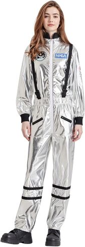 Colorful House Women Astronaut Onesie Adult Astronaut Costume White Space Suit Costume Halloween Spaceman Jumpsuit Outfit in Saudi Arabia