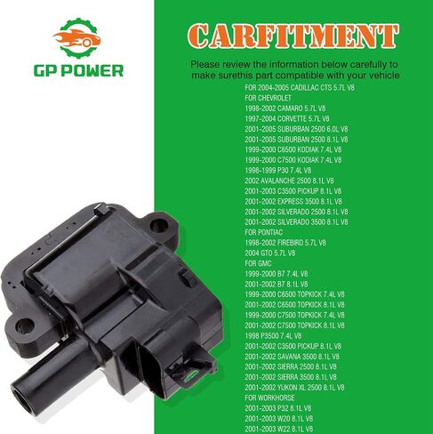 ملف الإشعال D580 UF192 مجموعة من 8 متوافقة مع كاديلاك CTS تشيفي كامارو كورفيت أفالانش 2500 إكسبرس 3500 سيلفرادو 2500 3500 جي إم سي سافانا 3500 سييرا 2500 5.7 6.0 7.4 8.1 V8 LS1 LS6 in Saudi Arabia
