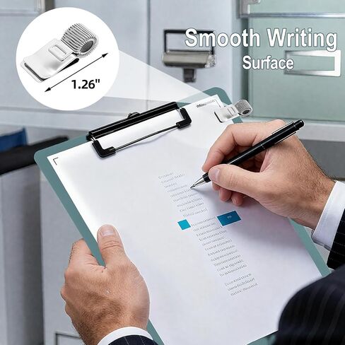 6 Pack Plastic Clipboards with Pen Holder, Thickened Clip Boards with Low Profile Clip, A4 Letter Size Hanging Clipboard, for Women Kid Teacher, Office & School Supplies(6 Colors) in Saudi Arabia