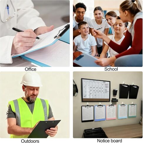 6 Pack Plastic Clipboards with Pen Holder, Thickened Clip Boards with Low Profile Clip, A4 Letter Size Hanging Clipboard, for Women Kid Teacher, Office & School Supplies(6 Colors) in Saudi Arabia