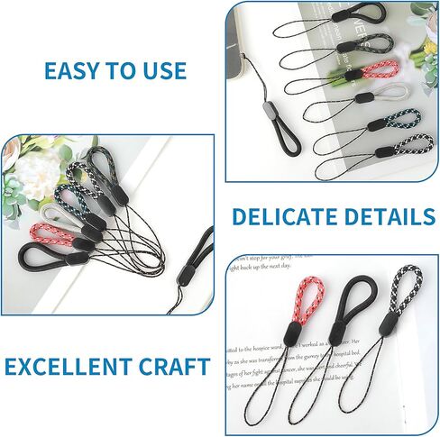 12Pcs Finger Lanyard Small USB Lanyard 4.92Inches Portable Short Lanyard Straps Colored Finger Straps for Mobile Phone Case Keys Camera Flash Drives in Kuwait