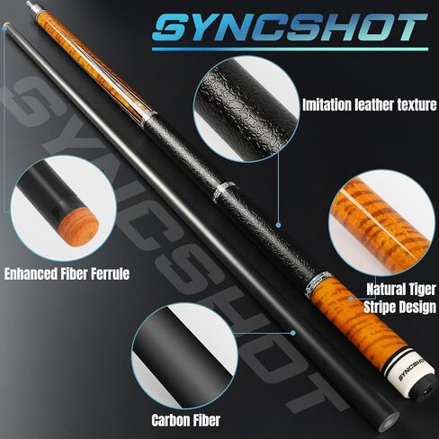 Carbon Fiber Pool Cue Stick 58" Professional Pool Sticks for Adults Full Carbon Technology Low Deflection Pool Cue Billiard Cues with 12.5mm Tip in Kuwait