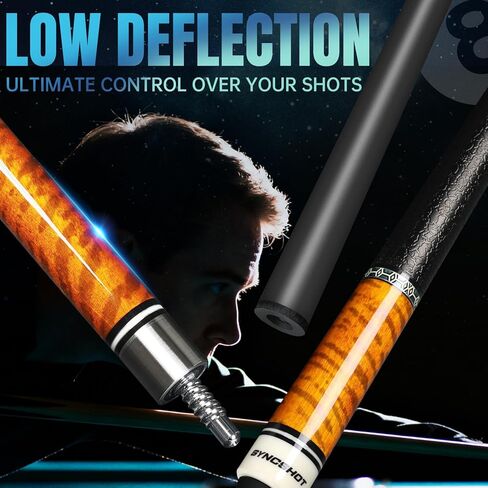 Carbon Fiber Pool Cue Stick 58" Professional Pool Sticks for Adults Full Carbon Technology Low Deflection Pool Cue Billiard Cues with 12.5mm Tip in Kuwait