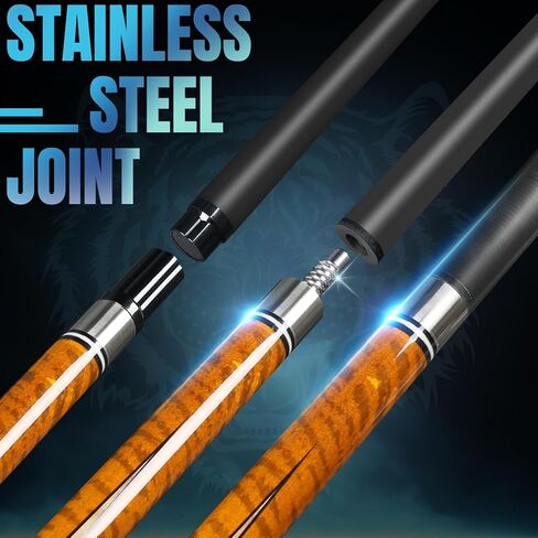 Carbon Fiber Pool Cue Stick 58" Professional Pool Sticks for Adults Full Carbon Technology Low Deflection Pool Cue Billiard Cues with 12.5mm Tip in Kuwait