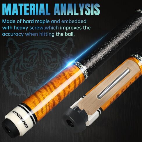 Carbon Fiber Pool Cue Stick 58" Professional Pool Sticks for Adults Full Carbon Technology Low Deflection Pool Cue Billiard Cues with 12.5mm Tip in Kuwait