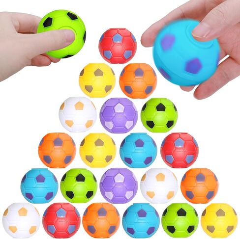 SCIONE 36 PCS Mini Fidget Spinners Soccer Ball Toys for Kids, Soccer Party Favors Goodie Bag Stuffers, Rotatable Soccer Finger Stress Balls for Classroom Prizes in Saudi Arabia