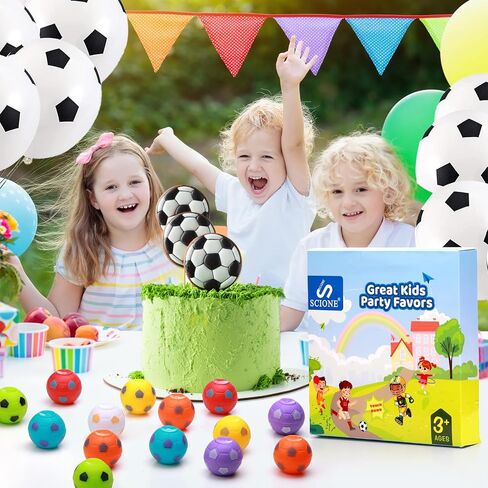 SCIONE 36 PCS Mini Fidget Spinners Soccer Ball Toys for Kids, Soccer Party Favors Goodie Bag Stuffers, Rotatable Soccer Finger Stress Balls for Classroom Prizes in Kuwait