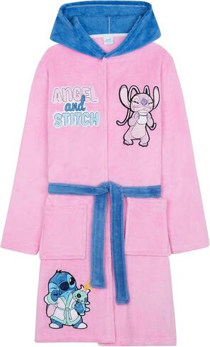 Get Trend Fleece Bathrobe for Girls, Teens, Dressing Gown, Soft Hooded Robe, Cozy Loungewear, Sleepwear Gifts for Girls in Saudi Arabia