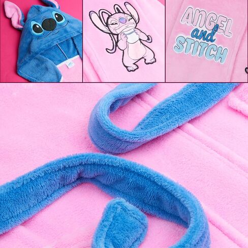 Get Trend Fleece Bathrobe for Girls, Teens, Dressing Gown, Soft Hooded Robe, Cozy Loungewear, Sleepwear Gifts for Girls in Saudi Arabia