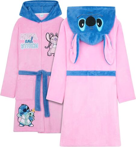 Get Trend Fleece Bathrobe for Girls, Teens, Dressing Gown, Soft Hooded Robe, Cozy Loungewear, Sleepwear Gifts for Girls in Saudi Arabia