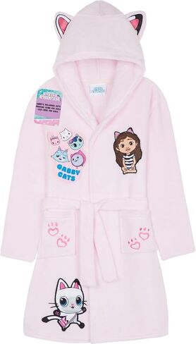 Get Trend Fleece Bathrobe for Girls, Teens, Dressing Gown, Soft Hooded Robe, Cozy Loungewear, Sleepwear Gifts for Girls in Saudi Arabia