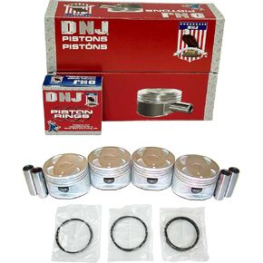 طقم مكبس وحلقة DNJ PRK975 لـ 1993-1997 Geo Toyota Corolla Prizm 1.6L L4 DOHC 16V يستنشق بشكل طبيعي 4A-FE in Kuwait