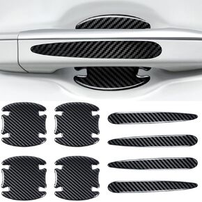 8Pcs Carbon Fiber Scratch Resistant Car Door Handle Protector Car Door Handle Scratch Resistant Sticker Self Adhesive Scratch Free Universal Car Protective Accessories in Kuwait
