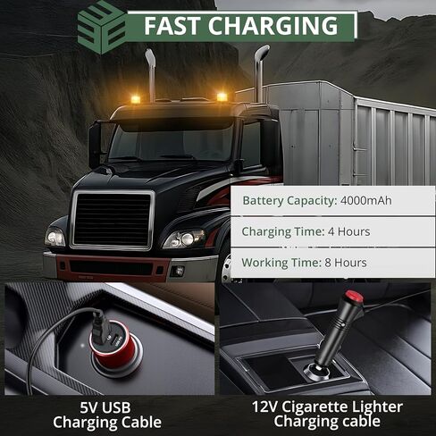 EYPINS LED ضوء ستروب للشاحنة، العنبر 40 LED تحذير وامض سلامة السيارات منارة الضوء، 12V / 24V مركبة شاحنة سيارة رافعة شوكية ضوء ستروب على السطح مع كابل 16FT، مقاوم للماء in Kuwait