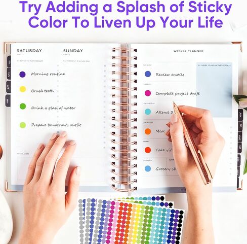 12000 PCS Small Colored Dot Stickers, 1/4" Round Color Coding Labels,20 Colors Circle Tiny Dot Stickers for Classroom, Office, Library, Inventory Organizing, File Classification in Saudi Arabia
