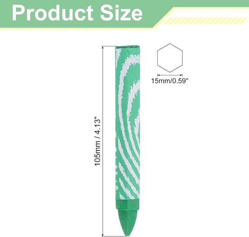 uxcell Lumber Marking Crayons, 24 Pcs Green Hex Wax Tire Marker, 4.1" x 0.59" Hex Waterproof Drawing Crayons Furniture Marker for Wood, Glass, Cartons, Cloth, Stone, Ceramics in Saudi Arabia