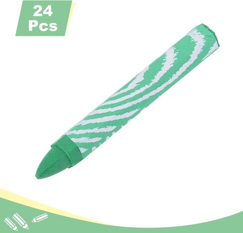 uxcell Lumber Marking Crayons, 24 Pcs Green Hex Wax Tire Marker, 4.1" x 0.59" Hex Waterproof Drawing Crayons Furniture Marker for Wood, Glass, Cartons, Cloth, Stone, Ceramics in Saudi Arabia