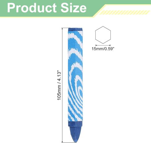 uxcell Lumber Marking Crayons, 24 Pcs Green Hex Wax Tire Marker, 4.1" x 0.59" Hex Waterproof Drawing Crayons Furniture Marker for Wood, Glass, Cartons, Cloth, Stone, Ceramics in Saudi Arabia