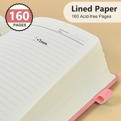 Lined Journal Notebook for Men & Women, 160 Pages College Ruled Journal for Writing, A5 Hardcover Leather Notebooks for Work, School, Business, Travel, Daily Diary 5.9" x 8.5" (Brown) in Saudi Arabia