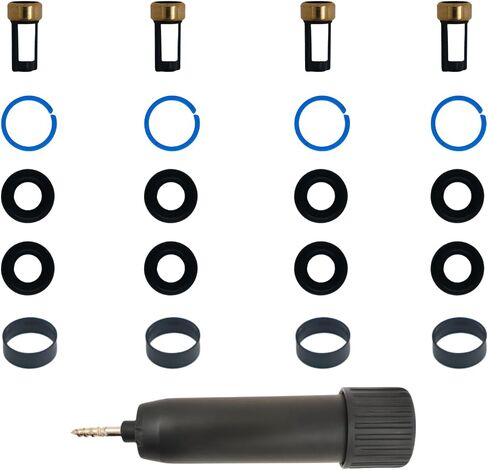 Fuel Injector Seal Kit Compatible with 1998-1999 CHEVROLET CAVALIER 2.2L 1998-2000 CHEVROLET S10 PICKUP 2.2L Replace 17122106 4 Pack in Saudi Arabia