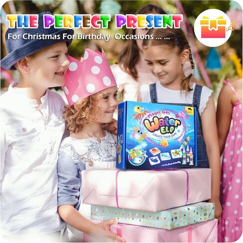 مجموعة ألعاب Sidola Magic Water Elf - صانع اسفنجي، 12 مادة هلامية و8 قوالب، مجموعة جل مائي Aqua Fairy لألعاب الفتيات من عمر 6 إلى 8 سنوات، هدايا الحفلات، هدايا عيد الميلاد والكريسماس للأطفال من سن 3 سنوات فما فوق in Kuwait