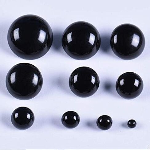 100 Pcs Sewing Shank Eyes Sew On Black Plastic Safety Eye Round Domed Buttons for Crafts DIY Mini Small Size Diameter:3/16"(5mm) in Saudi Arabia