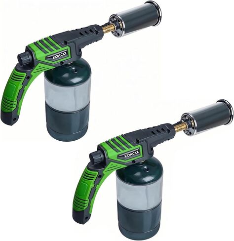 Propane Torch Head with Igniter, Charcoal Torch Lighter, Adjustable Wood Torch Burner, Kitchen Torch for Cooking, Grill Torch, Green(Propane Tank Not Included) in Saudi Arabia